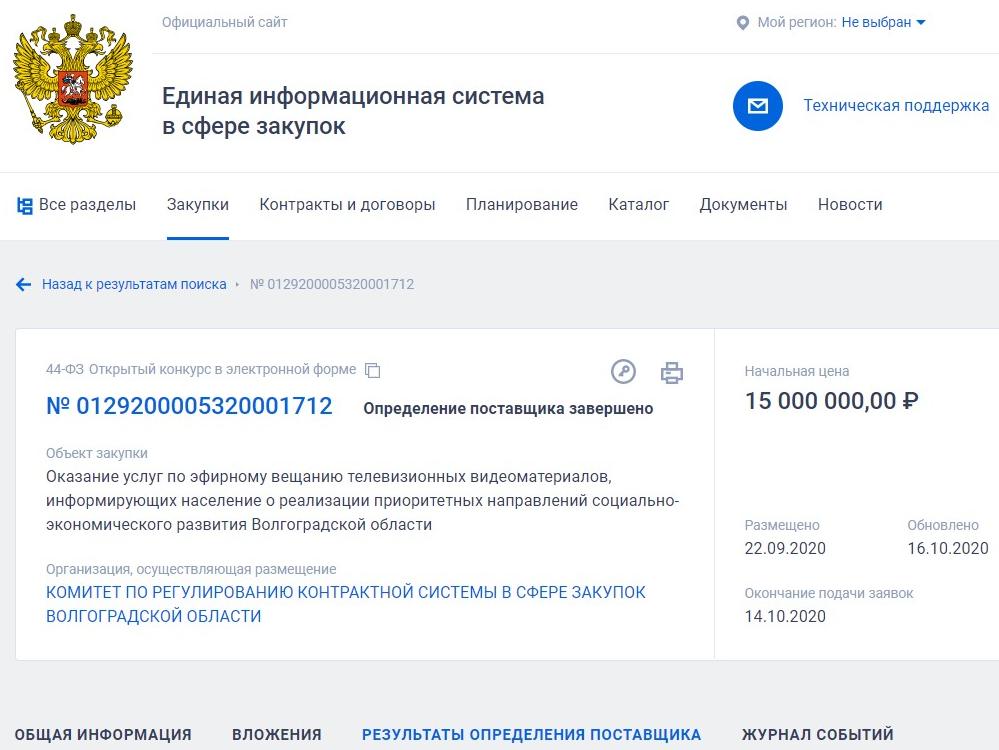 15 миллионов рублей направила Волгоградская область на самопиар по местному ТВ