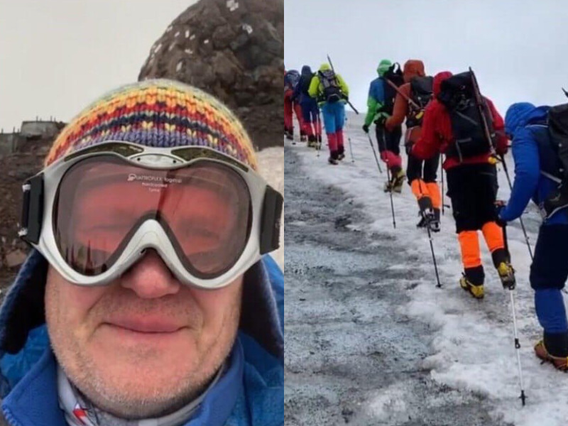 «Туман, можно потеряться в двух-трех метрах»: Олег Савченко поднимается на Эльбрус почти вслепую