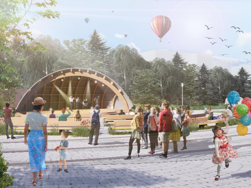 Комсомольский сад Волгограда украсит новая сцена с амфитеатром