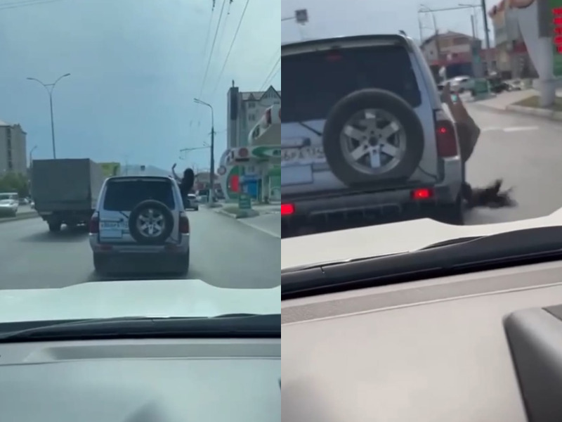 Волгоградка вывалилась из окна машины на проезжую часть в Махачкале