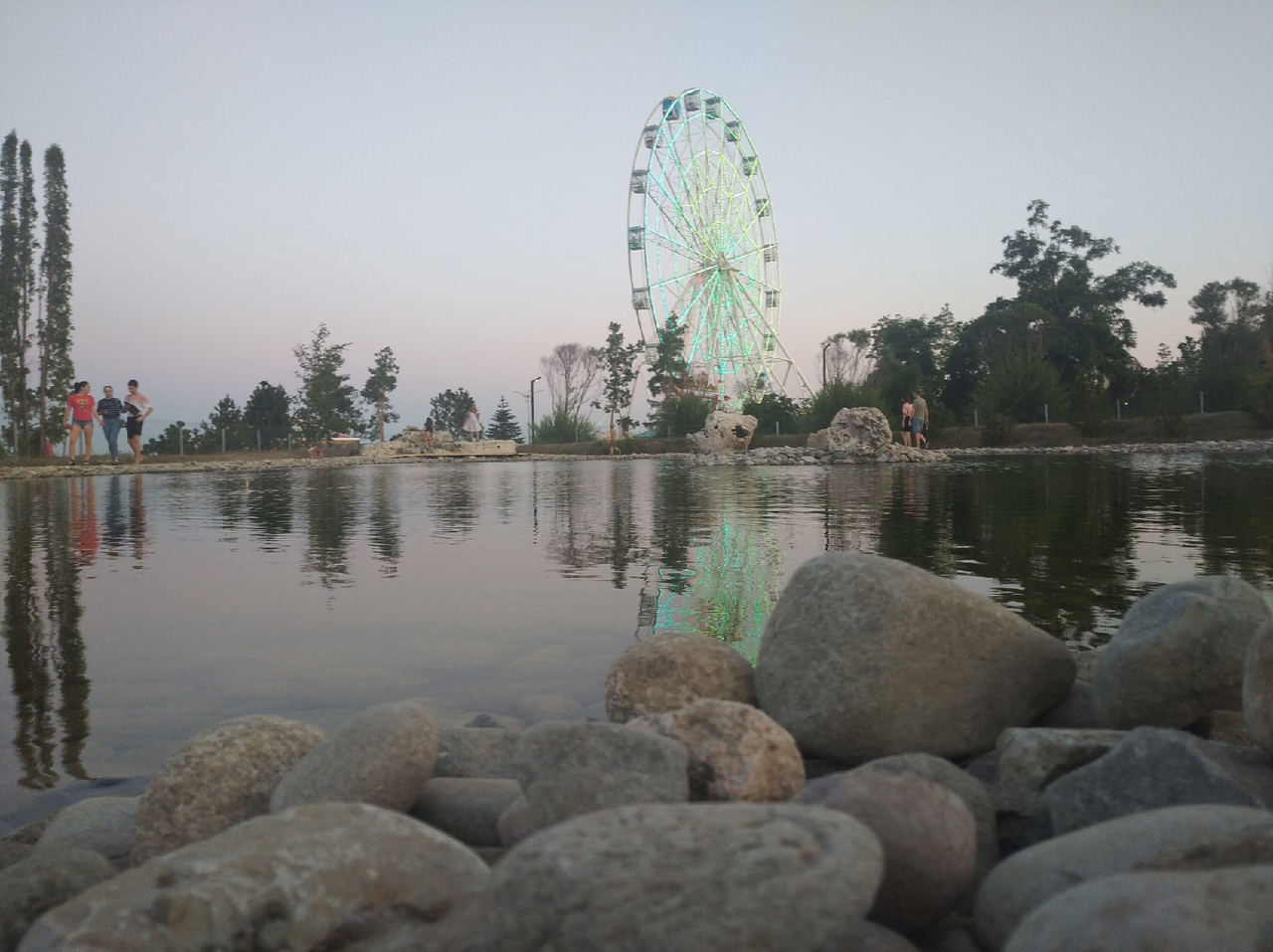 На декоративном пруду в ЦПКиО в Волгограде поселился большой фламинго и 10 двухместных лодок