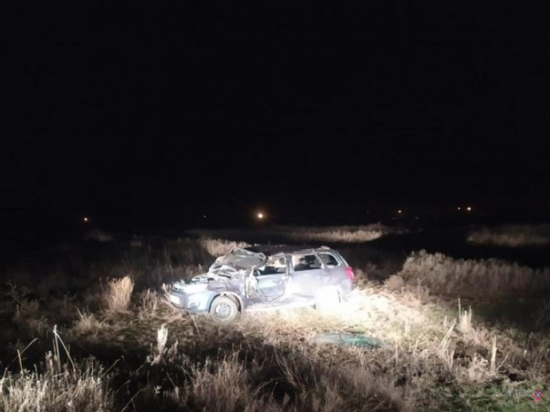 Lada Kalina с компанией молодежи перевернулась в Волгоградской области: погибли подросток и водитель