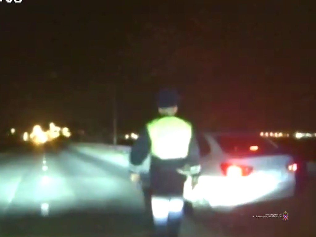 Истерично отдирающего «мигалку» перед полицейскими волгоградца сняли на видео