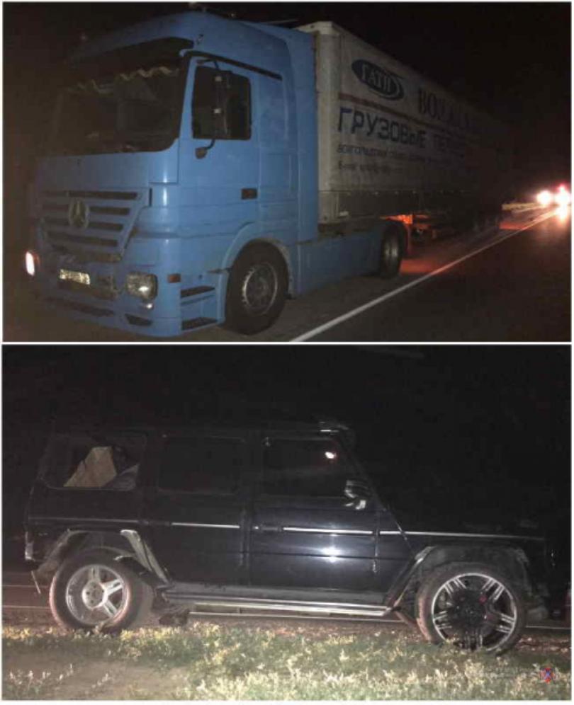 Дорогущий «Мерседес» пострадал в столкновении с фурой в Волгограде