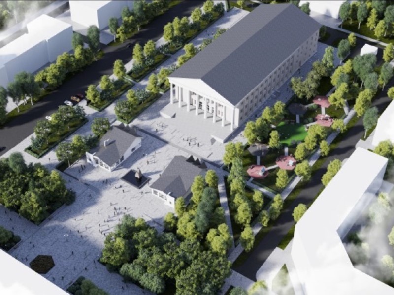 В Тракторозаводском районе Волгограда началась установка фонтана