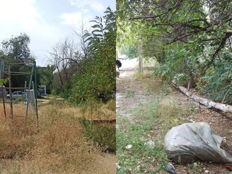 Волжский в ситуации чрезвычайной опасности утопает в сухой траве