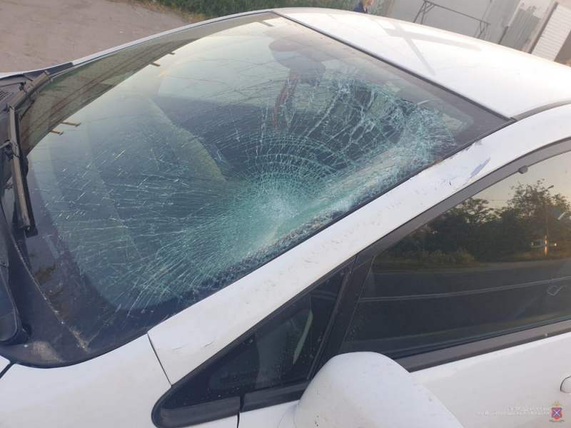 Мощный удар о лобовое стекло получил нерадивый пешеход в Волжском