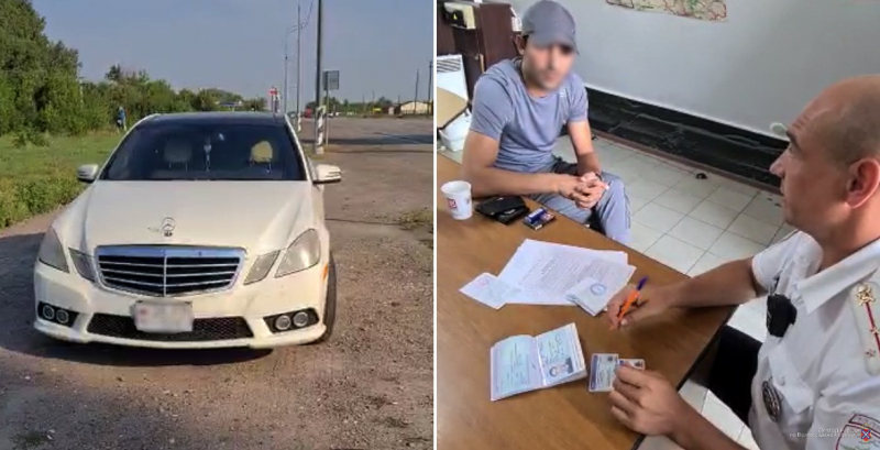 Под Волгоградом задержали водителя белоснежного Mercedes-Benz с поддельным паспортом