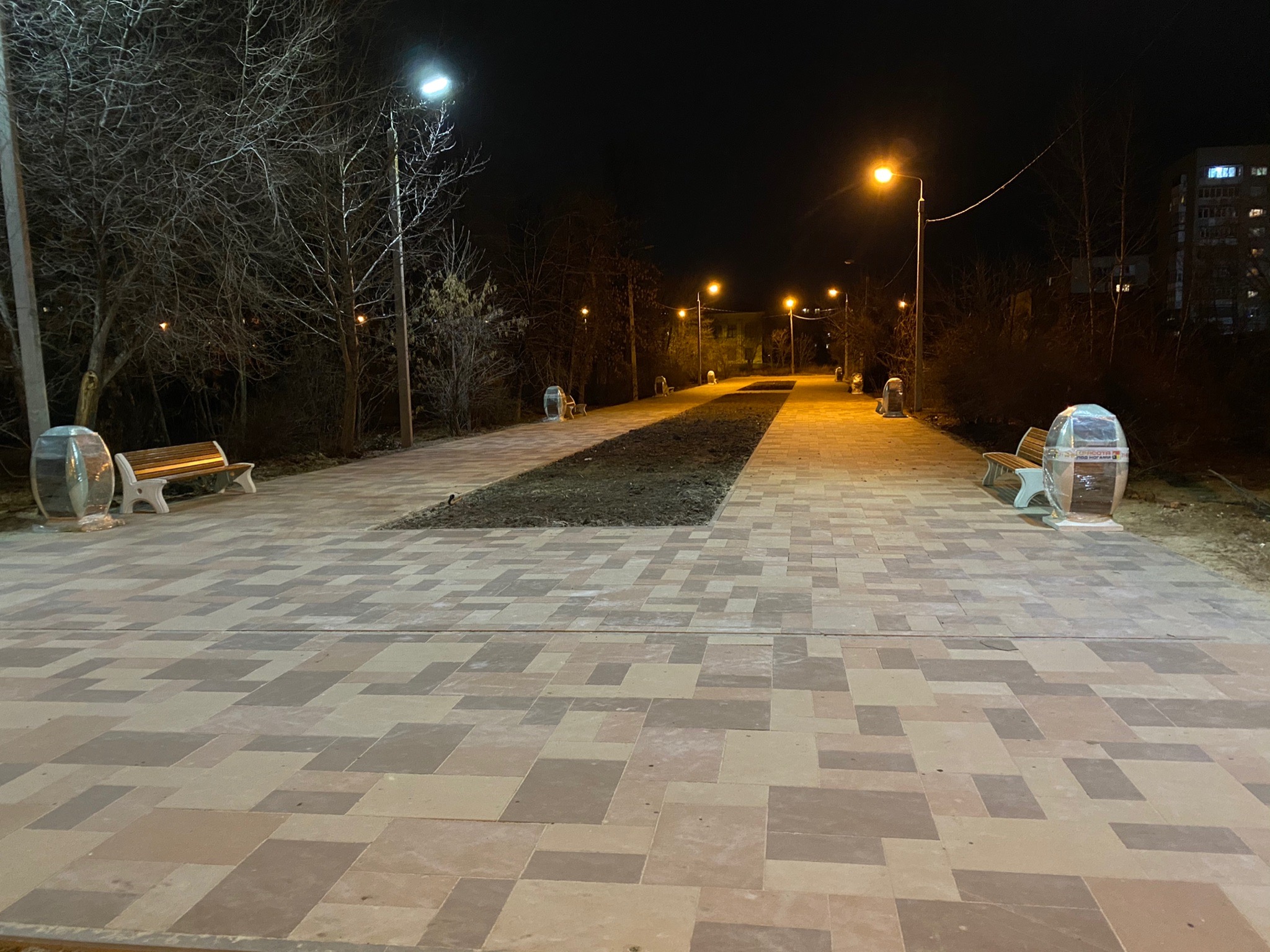 «А ёлочка нам нравится»: волгоградку возмутили запакованные урны в парке