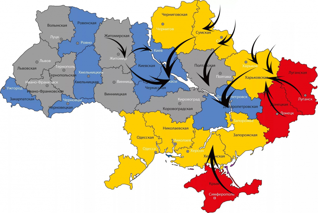 Карта районов киева с границами